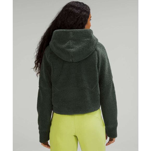 LULULEMON Scuba Oversized Half-Zip Fleece Hoodie Smoked Spruce Sz XS/S {173} - Picture 2 of 8